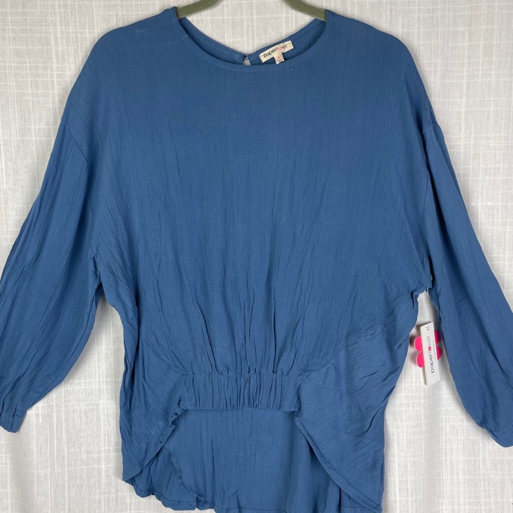 Paper Flowers NWT boho lightweight pullover L top